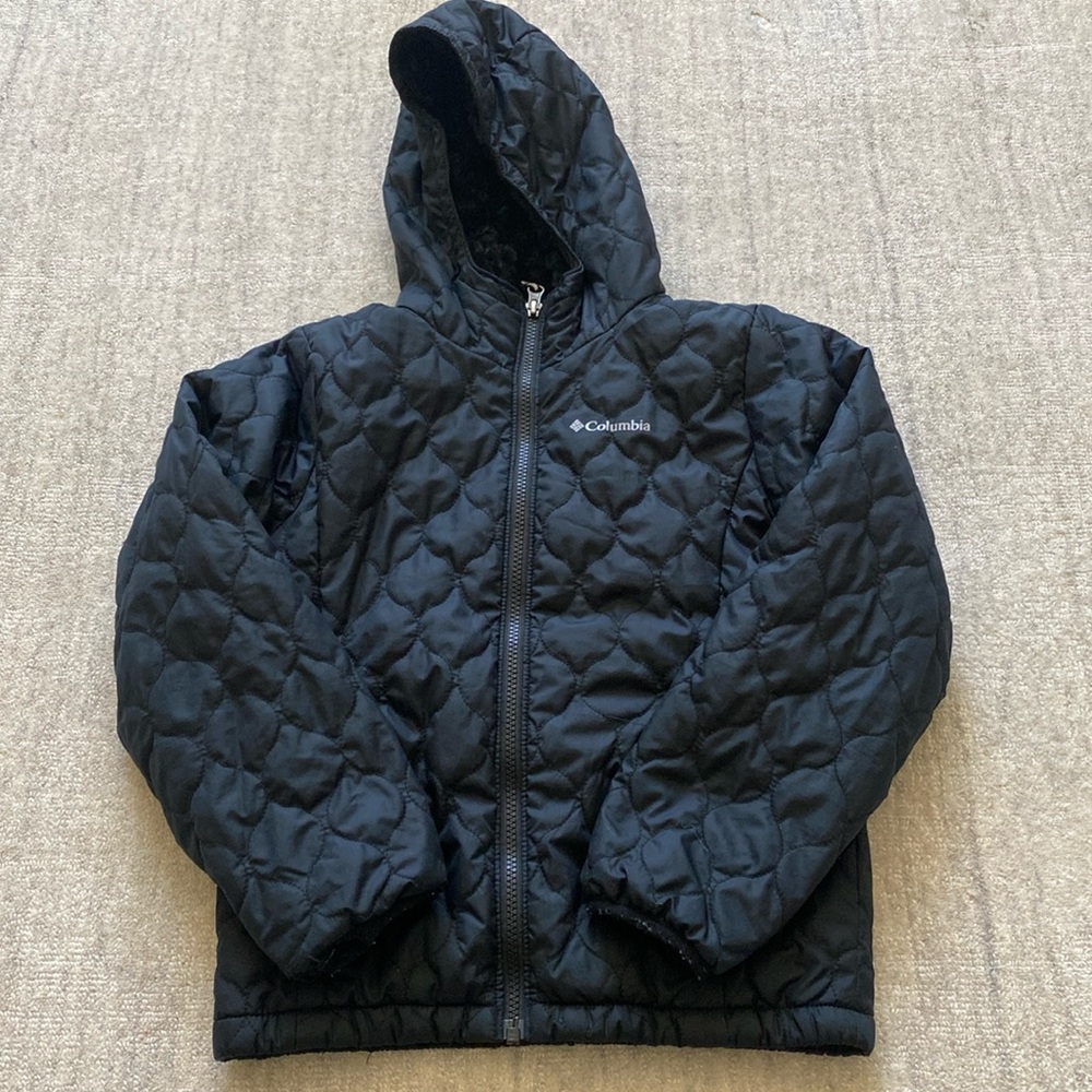 Unisex Kid’s Columbia Black Coat. Great for the Spring. Size 7/8.